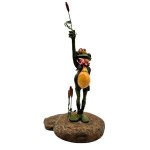 B.J. Jones Redneck Frog Figurine Signed Limited Edition 1809/5000 Whimsical